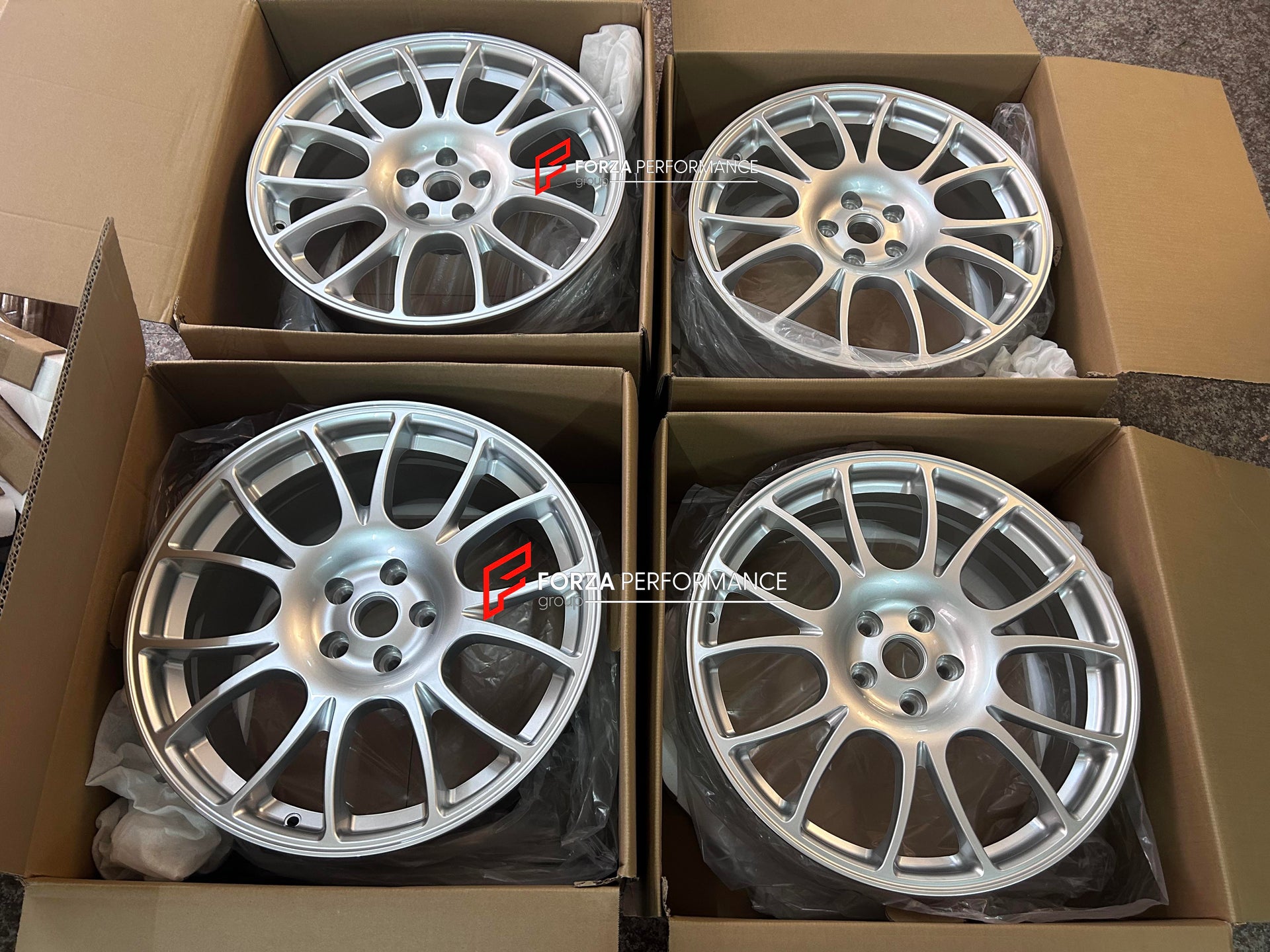 19 INCH FORGED WHEELS RIMS for FERRARI 430 SPIDER FORZA PERFORMANCE custom fit 360 challenge wheels
