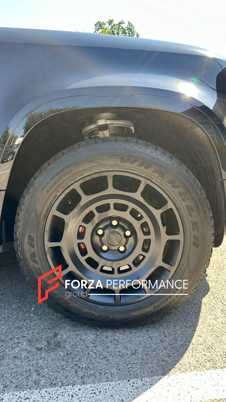 We manufacture premium quality forged wheels rims for Land Rover Defender L663 2019+ in any design, size, color.

WHEEL SIZE:

Front: 19 x 8.0 ET 31.5
Rear: 19 x 8.0 ET 31.5
PCD: 5 x 120
CB: 72.56
Weight: 14.50
Finish: Matte Black with Tint Machined Face
Material: 6061-T6 Forged Aluminum


THIS WHEEL DESIGN CAN BE CUSTOM-MADE FOR YOUR CAR IN ANY SIZE AND COLOR OPTIONS
Available in monoblock, 2-piece, 3-piece, duoblock, beadlock
3D wheel renderings are provided according to the exact dimensions and specifica