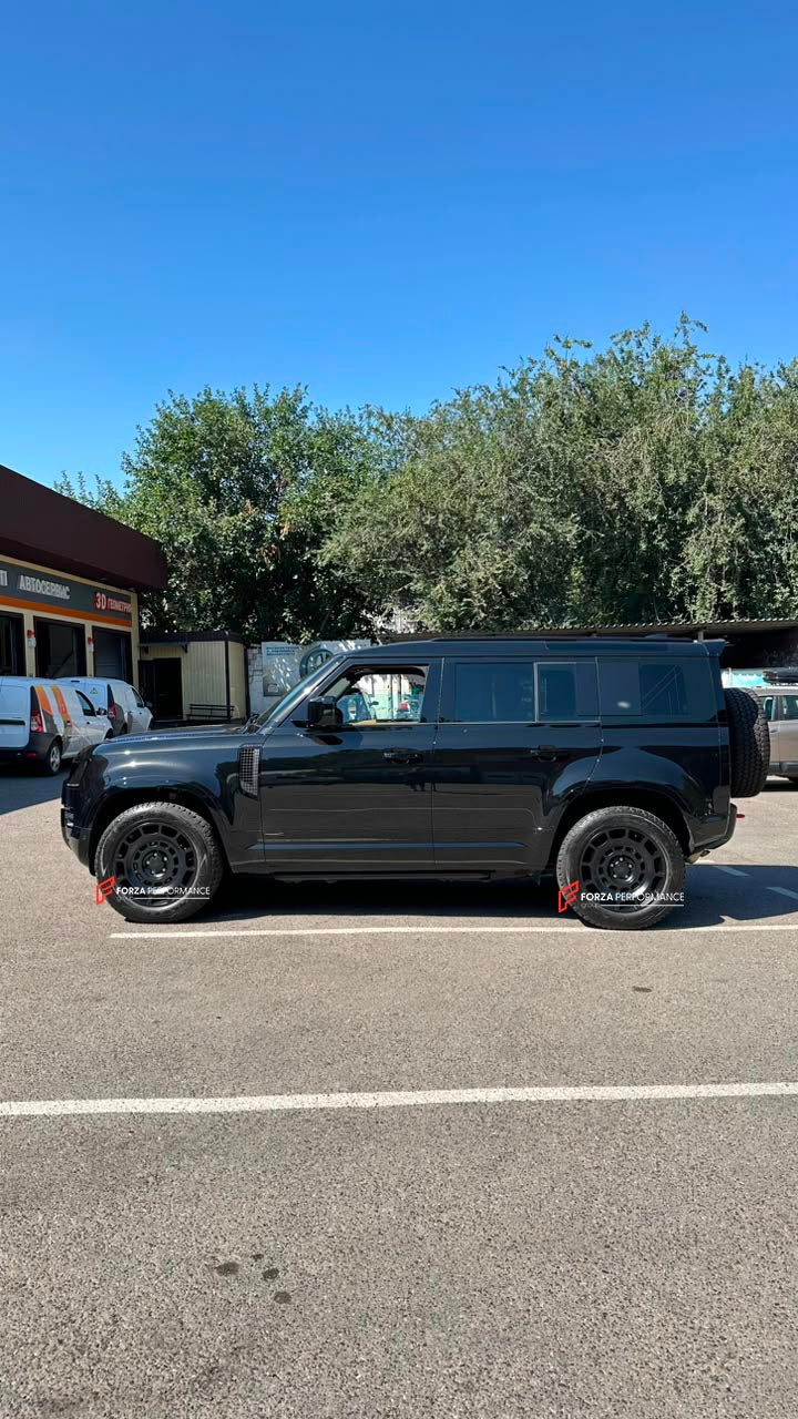 We manufacture premium quality forged wheels rims for Land Rover Defender L663 2019+ in any design, size, color.

WHEEL SIZE:

Front: 19 x 8.0 ET 31.5
Rear: 19 x 8.0 ET 31.5
PCD: 5 x 120
CB: 72.56
Weight: 14.50
Finish: Matte Black with Tint Machined Face
Material: 6061-T6 Forged Aluminum


THIS WHEEL DESIGN CAN BE CUSTOM-MADE FOR YOUR CAR IN ANY SIZE AND COLOR OPTIONS
Available in monoblock, 2-piece, 3-piece, duoblock, beadlock
3D wheel renderings are provided according to the exact dimensions and specifica