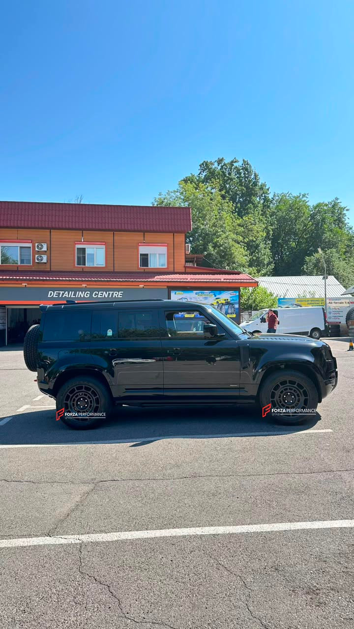 We manufacture premium quality forged wheels rims for Land Rover Defender L663 2019+ in any design, size, color.

WHEEL SIZE:

Front: 19 x 8.0 ET 31.5
Rear: 19 x 8.0 ET 31.5
PCD: 5 x 120
CB: 72.56
Weight: 14.50
Finish: Matte Black with Tint Machined Face
Material: 6061-T6 Forged Aluminum


THIS WHEEL DESIGN CAN BE CUSTOM-MADE FOR YOUR CAR IN ANY SIZE AND COLOR OPTIONS
Available in monoblock, 2-piece, 3-piece, duoblock, beadlock
3D wheel renderings are provided according to the exact dimensions and specifica