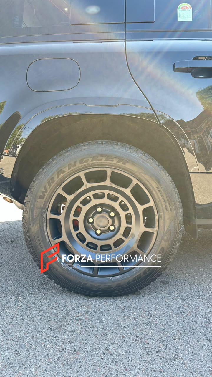 We manufacture premium quality forged wheels rims for Land Rover Defender L663 2019+ in any design, size, color.

WHEEL SIZE:

Front: 19 x 8.0 ET 31.5
Rear: 19 x 8.0 ET 31.5
PCD: 5 x 120
CB: 72.56
Weight: 14.50
Finish: Matte Black with Tint Machined Face
Material: 6061-T6 Forged Aluminum


THIS WHEEL DESIGN CAN BE CUSTOM-MADE FOR YOUR CAR IN ANY SIZE AND COLOR OPTIONS
Available in monoblock, 2-piece, 3-piece, duoblock, beadlock
3D wheel renderings are provided according to the exact dimensions and specifica