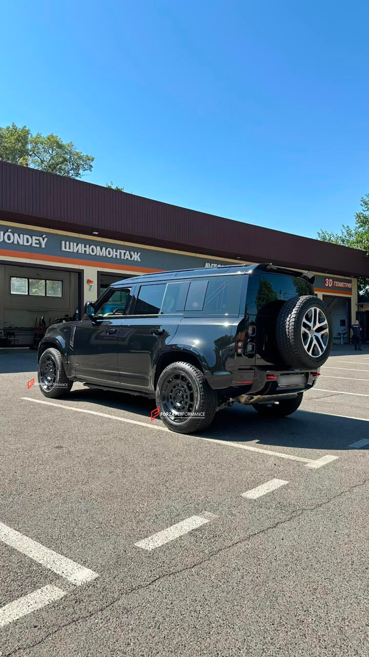 We manufacture premium quality forged wheels rims for Land Rover Defender L663 2019+ in any design, size, color.

WHEEL SIZE:

Front: 19 x 8.0 ET 31.5
Rear: 19 x 8.0 ET 31.5
PCD: 5 x 120
CB: 72.56
Weight: 14.50
Finish: Matte Black with Tint Machined Face
Material: 6061-T6 Forged Aluminum


THIS WHEEL DESIGN CAN BE CUSTOM-MADE FOR YOUR CAR IN ANY SIZE AND COLOR OPTIONS
Available in monoblock, 2-piece, 3-piece, duoblock, beadlock
3D wheel renderings are provided according to the exact dimensions and specifica