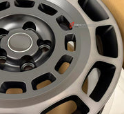 We manufacture premium quality forged wheels rims for Land Rover Defender L663 2026 P300 P400 P500 P636 in any design, size, color.

WHEEL SIZE:

Front: 19 x 8.0 ET 31.5
Rear: 19 x 8.0 ET 31.5
PCD: 5 x 120
CB: 72.56
Weight: 14.50
Finish: Matte Black with Tint Machined Face
Material: 6061-T6 Forged Aluminum


THIS WHEEL DESIGN CAN BE CUSTOM-MADE FOR YOUR CAR IN ANY SIZE AND COLOR OPTIONS
Available in monoblock, 2-piece, 3-piece, duoblock, beadlock
3D wheel renderings are provided according to the exact dimen