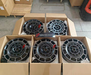 We manufacture premium quality forged wheels rims for Land Rover Defender L663 2026 P300 P400 P500 P636 in any design, size, color.

WHEEL SIZE:

Front: 19 x 8.0 ET 31.5
Rear: 19 x 8.0 ET 31.5
PCD: 5 x 120
CB: 72.56
Weight: 14.50
Finish: Matte Black with Tint Machined Face
Material: 6061-T6 Forged Aluminum


THIS WHEEL DESIGN CAN BE CUSTOM-MADE FOR YOUR CAR IN ANY SIZE AND COLOR OPTIONS
Available in monoblock, 2-piece, 3-piece, duoblock, beadlock
3D wheel renderings are provided according to the exact dimen