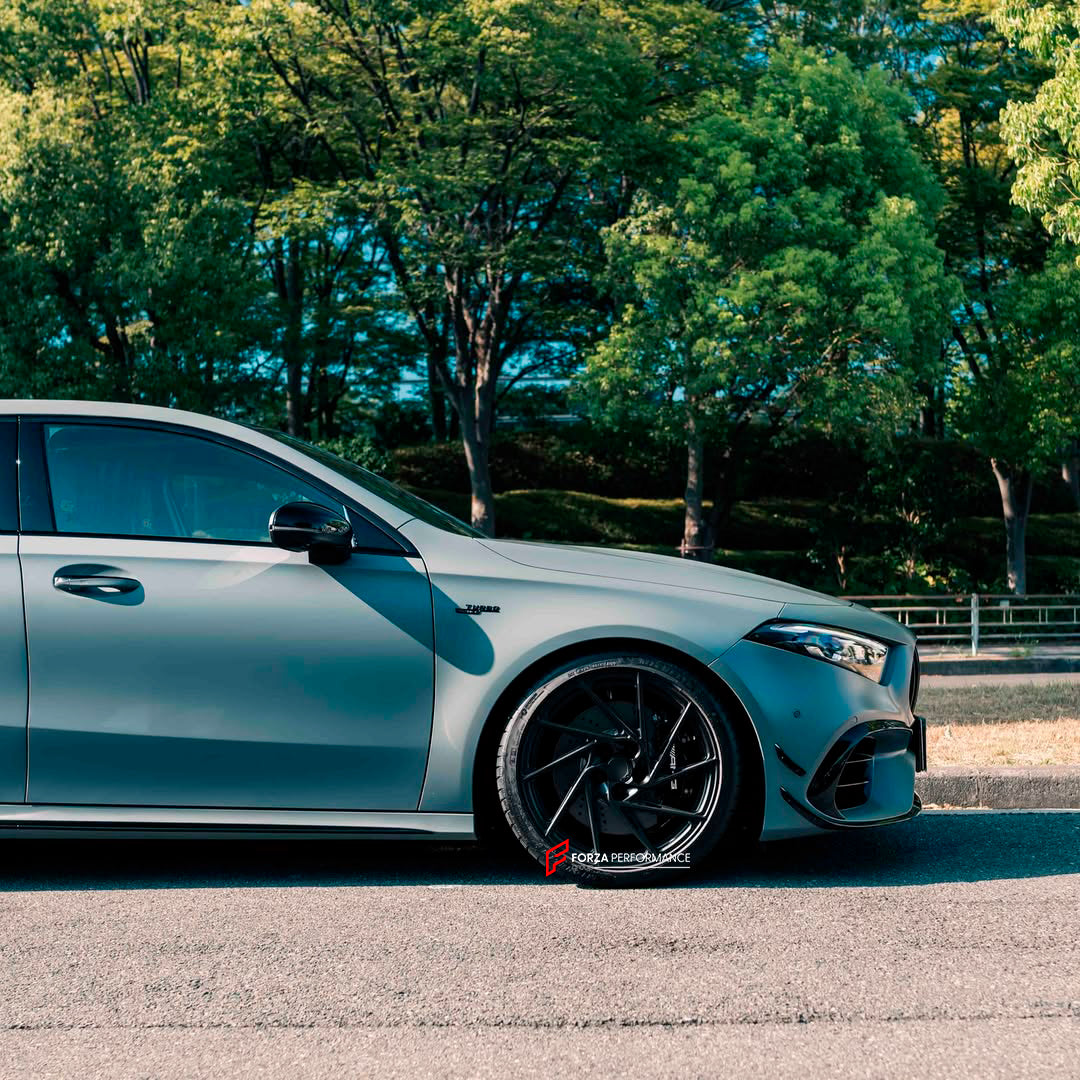 We manufacture premium quality forged wheels for MERCEDES BENZ A45S AMG W177 2019+&nbsp;in any design, size, color.

THIS WHEEL DESIGN CAN BE CUSTOM-MADE FOR YOUR CAR IN ANY SIZE AND COLOR OPTIONS
Available in monoblock, 2-piece, 3-piece, duoblock, beadlock
3D wheel renderings are provided according to the exact dimensions and specifications requested by the client, ensuring proper fitment for their car prior to production

OPTIONS:&nbsp;

Brushed, polished, chrome, dual-color, milled face&nbsp;&nbsp;
Float
