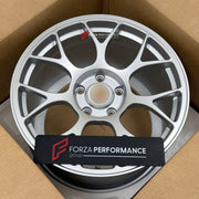 We manufactured premium quality forged wheels rims for our client's Porsche 911 997.2 S Cabriolet 2008 - 2013 with the following specifications:

WHEEL SIZE:

Front: 19 x 9 ET 50
Rear: 19 x 11.5 ET 65
PCD: 5 x 130
CB: 71.6
Finish: Satin Silver
Material: 6061-T6 Forged Aluminum
THIS WHEEL DESIGN CAN BE CUSTOM-MADE FOR YOUR CAR IN ANY SIZE AND COLOR OPTIONS
Available in monoblock, 2-piece, 3-piece, duoblock, beadlock
3D wheel renderings are provided according to the exact dimensions and specifications request