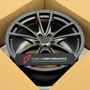 We manufactured premium quality forged wheels rims for our client's Ferrari F430 2004 - 2009 with the following specifications:

WHEEL SIZE:

Front: 19 x 8 ET 22
Rear: 19 x 10 ET 24
PCD: 5 x 108
CB: 67.1
Finish: Matte Gunmetal
Material: 6061-T6 Forged Aluminum
THIS WHEEL DESIGN CAN BE CUSTOM-MADE FOR YOUR CAR IN ANY SIZE AND COLOR OPTIONS
Available in monoblock, 2-piece, 3-piece, duoblock, beadlock
3D wheel renderings are provided according to the exact dimensions and specifications requested by the client,