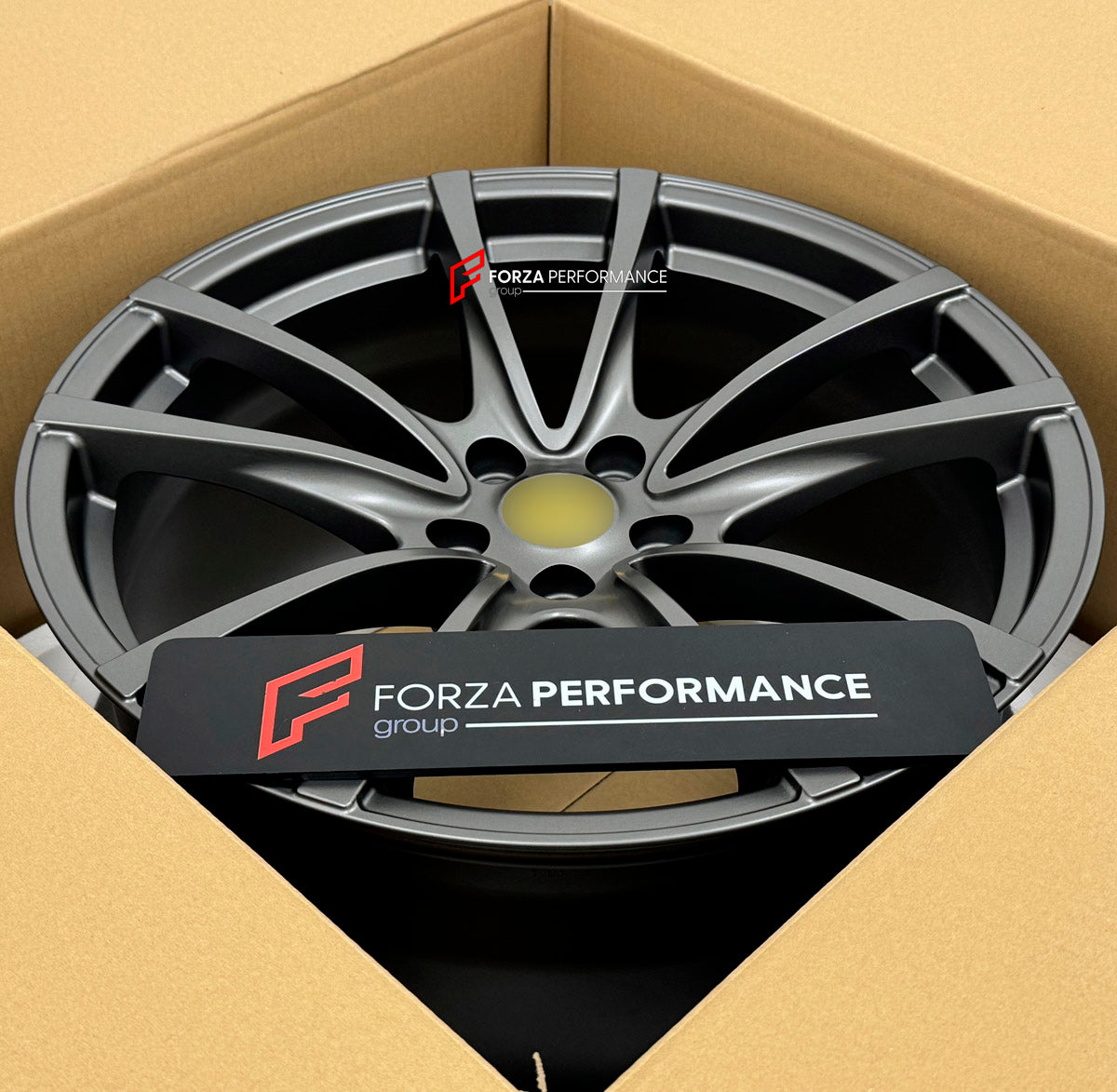 We manufactured premium quality forged wheels rims for our client's Ferrari F430 2004 - 2009 with the following specifications:

WHEEL SIZE:

Front: 19 x 8 ET 22
Rear: 19 x 10 ET 24
PCD: 5 x 108
CB: 67.1
Finish: Matte Gunmetal
Material: 6061-T6 Forged Aluminum
THIS WHEEL DESIGN CAN BE CUSTOM-MADE FOR YOUR CAR IN ANY SIZE AND COLOR OPTIONS
Available in monoblock, 2-piece, 3-piece, duoblock, beadlock
3D wheel renderings are provided according to the exact dimensions and specifications requested by the client,