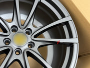 We manufactured premium quality forged wheels rims for our client's Ferrari F430 2004 - 2009 with the following specifications:

WHEEL SIZE:

Front: 19 x 8 ET 22
Rear: 19 x 10 ET 24
PCD: 5 x 108
CB: 67.1
Finish: Matte Gunmetal
Material: 6061-T6 Forged Aluminum
THIS WHEEL DESIGN CAN BE CUSTOM-MADE FOR YOUR CAR IN ANY SIZE AND COLOR OPTIONS
Available in monoblock, 2-piece, 3-piece, duoblock, beadlock
3D wheel renderings are provided according to the exact dimensions and specifications requested by the client,
