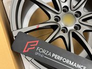We manufactured premium quality forged wheels rims for our client's Ferrari F430 2004 - 2009 with the following specifications:

WHEEL SIZE:

Front: 19 x 8 ET 22
Rear: 19 x 10 ET 24
PCD: 5 x 108
CB: 67.1
Finish: Matte Gunmetal
Material: 6061-T6 Forged Aluminum
THIS WHEEL DESIGN CAN BE CUSTOM-MADE FOR YOUR CAR IN ANY SIZE AND COLOR OPTIONS
Available in monoblock, 2-piece, 3-piece, duoblock, beadlock
3D wheel renderings are provided according to the exact dimensions and specifications requested by the client,
