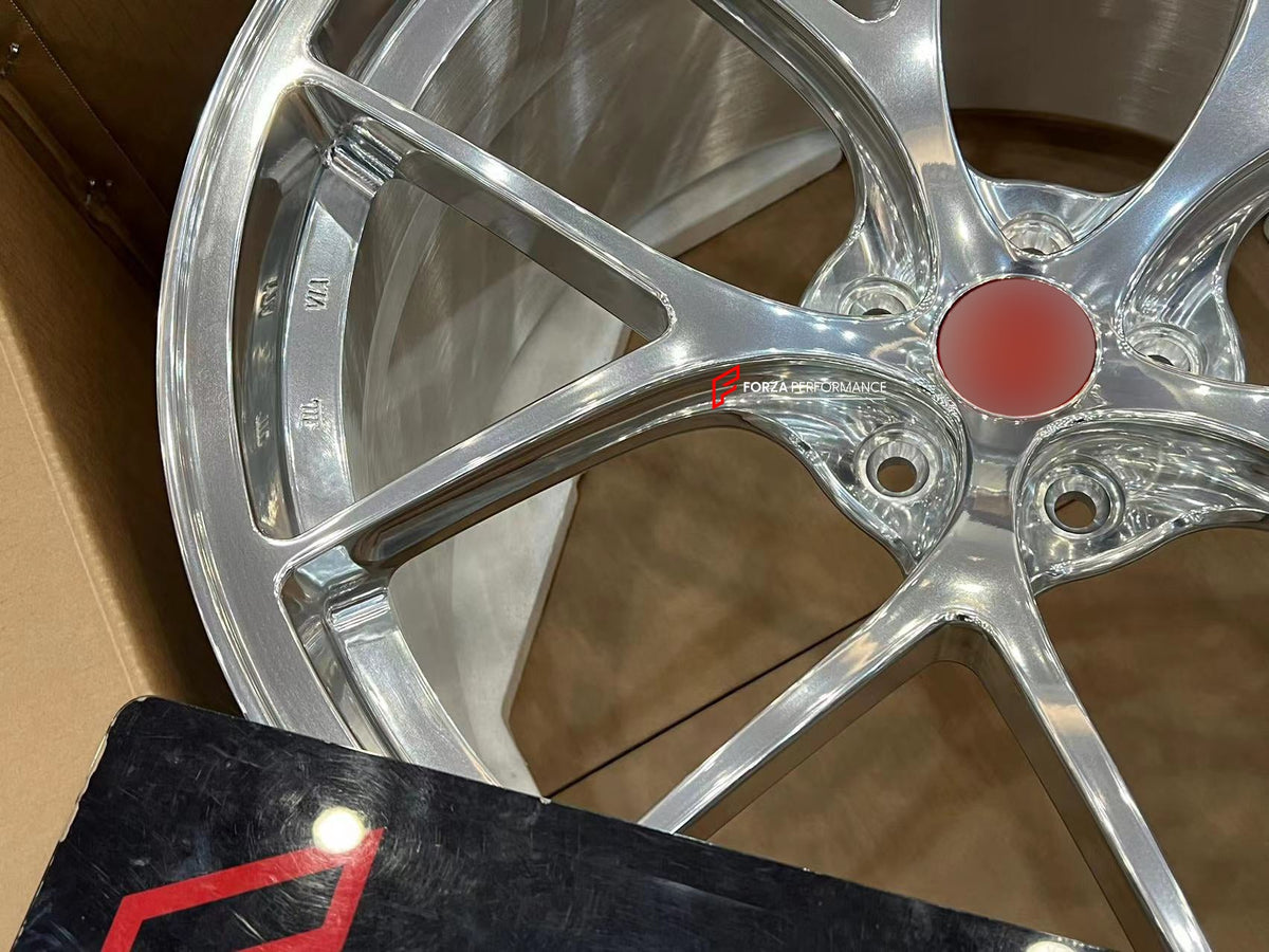 FORGED WHEELS RIMS FOR MCLAREN P47 SUV 2028+ Forza Performance custom fit buy Silver 5-Spoke style design wheels