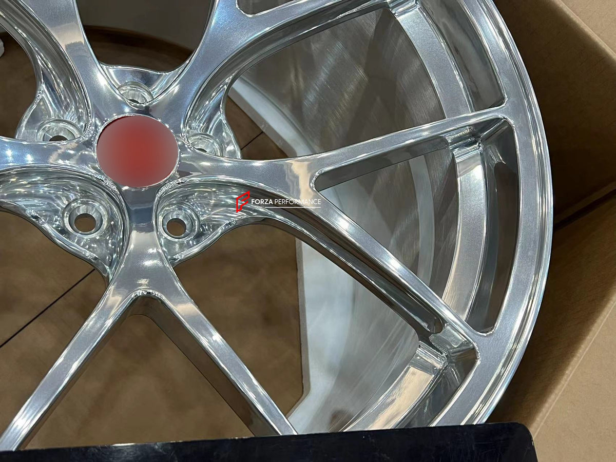 FORGED WHEELS RIMS FOR MCLAREN P47 SUV 2028+ Forza Performance custom fit buy Silver 5-Spoke style design wheels