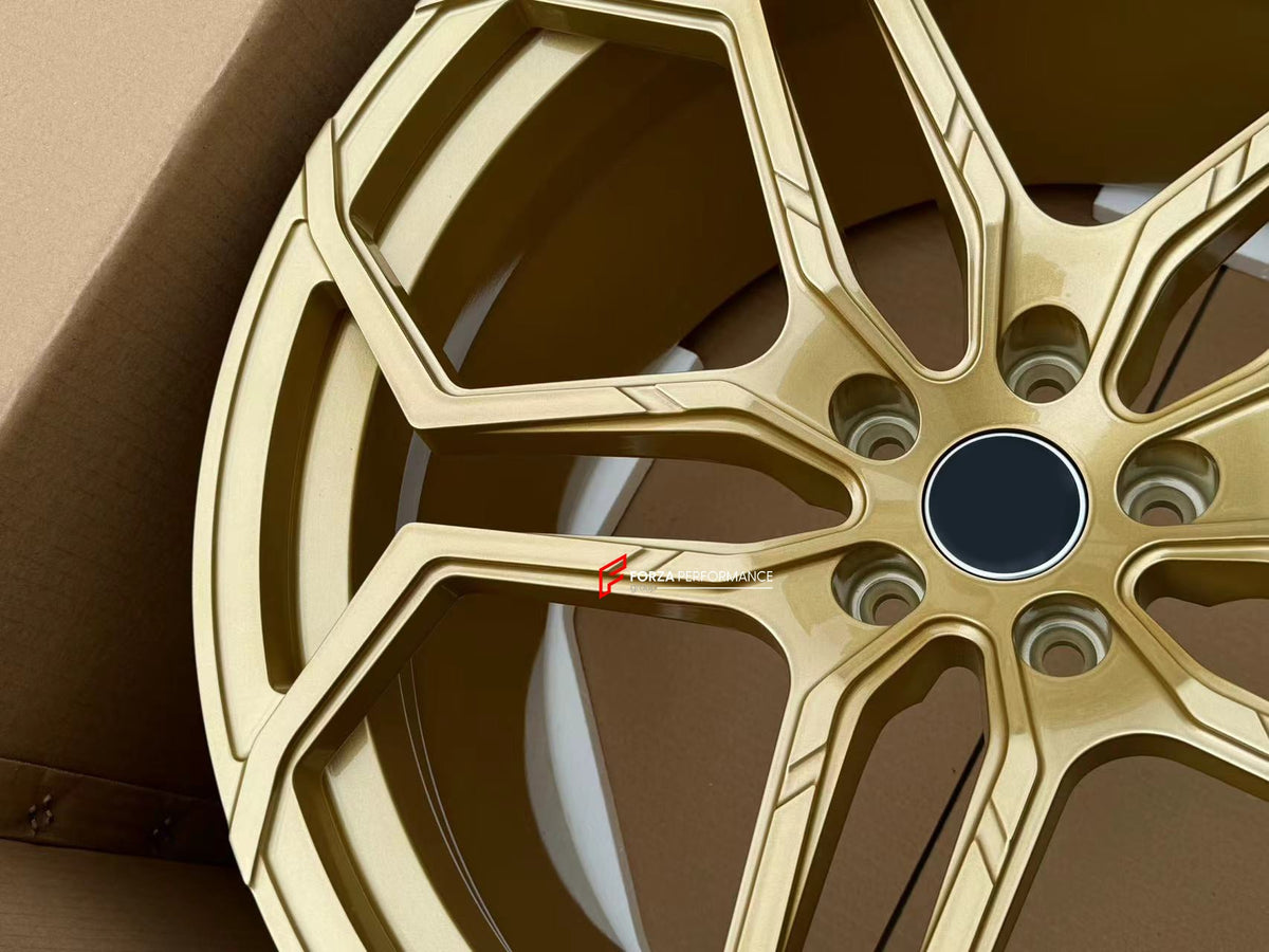 FORGED WHEELS RIMS FOR MCLAREN P47 SUV 2028+ Forza Performance custom fit buy Gold Y-Spoke style design wheels