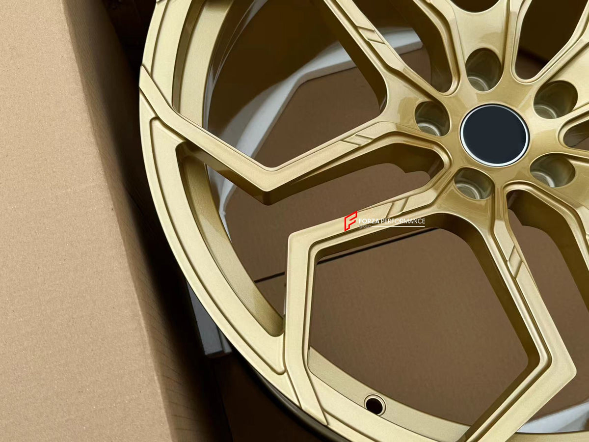 FORGED WHEELS RIMS FOR MCLAREN P47 SUV 2028+ Forza Performance custom fit buy Gold Y-Spoke style design wheels