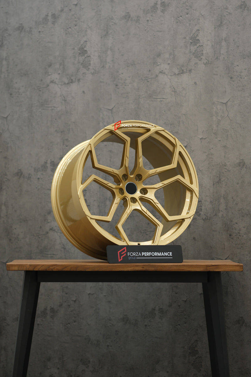 FORGED WHEELS RIMS FOR MCLAREN P47 SUV 2028+ Forza Performance custom fit buy Gold Y-Spoke style design wheels