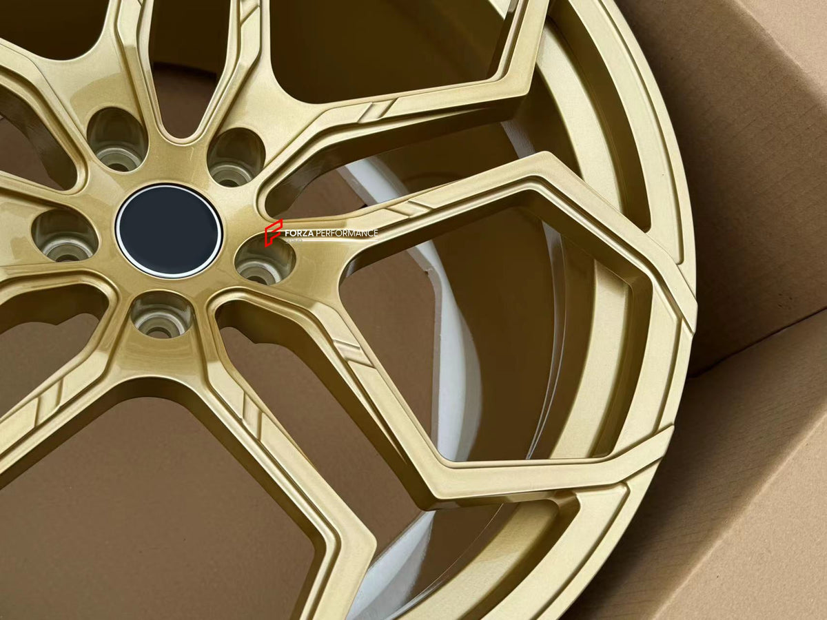 FORGED WHEELS RIMS FOR MCLAREN P47 SUV 2028+ Forza Performance custom fit buy Gold Y-Spoke style design wheels