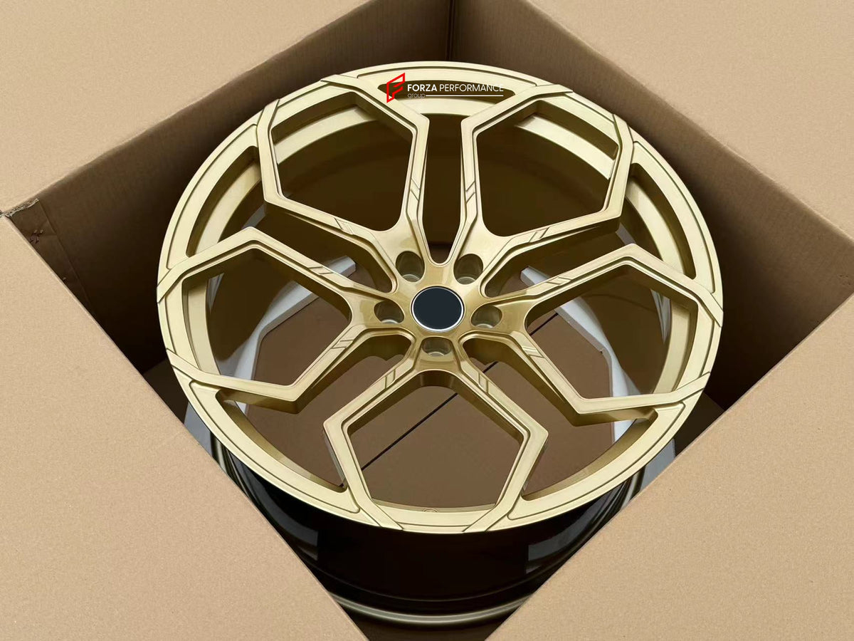 FORGED WHEELS RIMS FOR MCLAREN P47 SUV 2028+ Forza Performance custom fit buy Gold Y-Spoke style design wheels