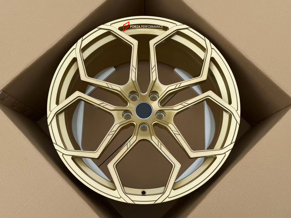 FORGED WHEELS RIMS FOR MCLAREN P47 SUV 2028+ Forza Performance custom fit buy Gold Y-Spoke style design wheels