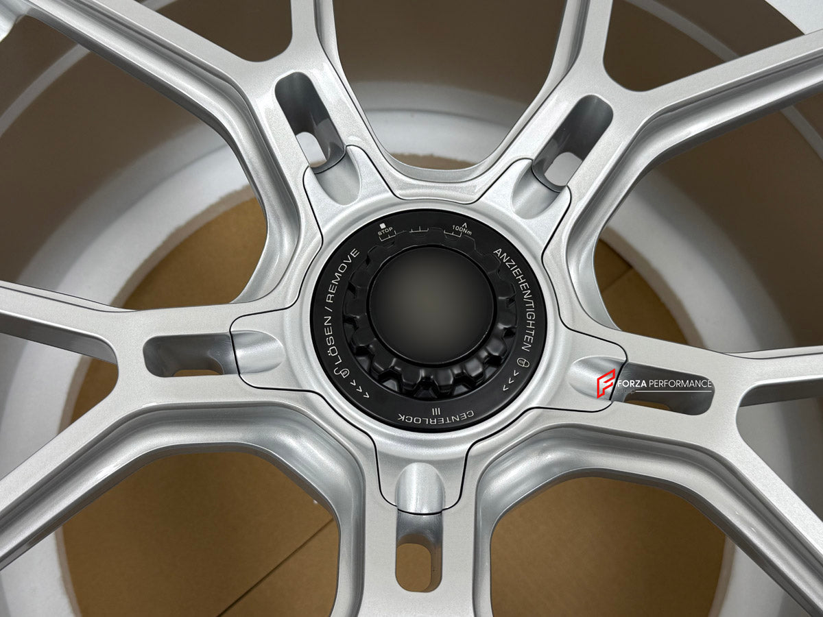 We manufacture premium quality forged wheels rims for Porsche 911 992.2 Carrera 2026 in any design, size, color.

WHEEL SIZE:

Front: 20 x 8.5 ET 48
Rear: 21 x 11.5 ET 62
PCD: 5 x 130
CB: 71.6
Finish: Satin Matte Silver
Material: 6061-T6 Forged Aluminum

THIS WHEEL DESIGN CAN BE CUSTOM-MADE FOR YOUR CAR IN ANY SIZE AND COLOR OPTIONS
Available in monoblock, 2-piece, 3-piece, duoblock, beadlock
3D wheel renderings are provided according to the exact dimensions and specifications requested by the clie