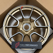 We manufacture premium quality forged wheels rims for Porsche 911 992.1 TURBO S 2019 - 2025 in any design, size, color.

WHEEL SIZE:

Front: 20 x 9.5 ET 44
Rear: 21 x 12 ET 70
PCD: 5 x 130
CB: 71.6
Finish: Satin Gold with Machinied Face
Material: 6061-T6 Forged Aluminum

THIS WHEEL DESIGN CAN BE CUSTOM-MADE FOR YOUR CAR IN ANY SIZE AND COLOR OPTIONS
Available in monoblock, 2-piece, 3-piece, duoblock, beadlock
3D wheel renderings are provided according to the exact dimensions and specifications requested by 