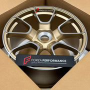 We manufacture premium quality forged wheels rims for Porsche 911 992.1 TURBO S 2019 - 2025 in any design, size, color.

WHEEL SIZE:

Front: 20 x 9.5 ET 44
Rear: 21 x 12 ET 70
PCD: 5 x 130
CB: 71.6
Finish: Satin Gold with Machinied Face
Material: 6061-T6 Forged Aluminum

THIS WHEEL DESIGN CAN BE CUSTOM-MADE FOR YOUR CAR IN ANY SIZE AND COLOR OPTIONS
Available in monoblock, 2-piece, 3-piece, duoblock, beadlock
3D wheel renderings are provided according to the exact dimensions and specifications requested by 