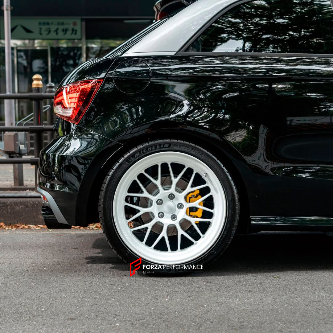 We manufacture premium quality forged wheels for AUDI S1 8X 2014 - 2018&nbsp;in any design, size, color.

THIS WHEEL DESIGN CAN BE CUSTOM-MADE FOR YOUR CAR IN ANY SIZE AND COLOR OPTIONS
Available in monoblock, 2-piece, 3-piece, duoblock, beadlock
3D wheel renderings are provided according to the exact dimensions and specifications requested by the client, ensuring proper fitment for their car prior to production

OPTIONS:&nbsp;

Brushed, polished, chrome, dual-color, milled face&nbsp;&nbsp;
Floating spinnin