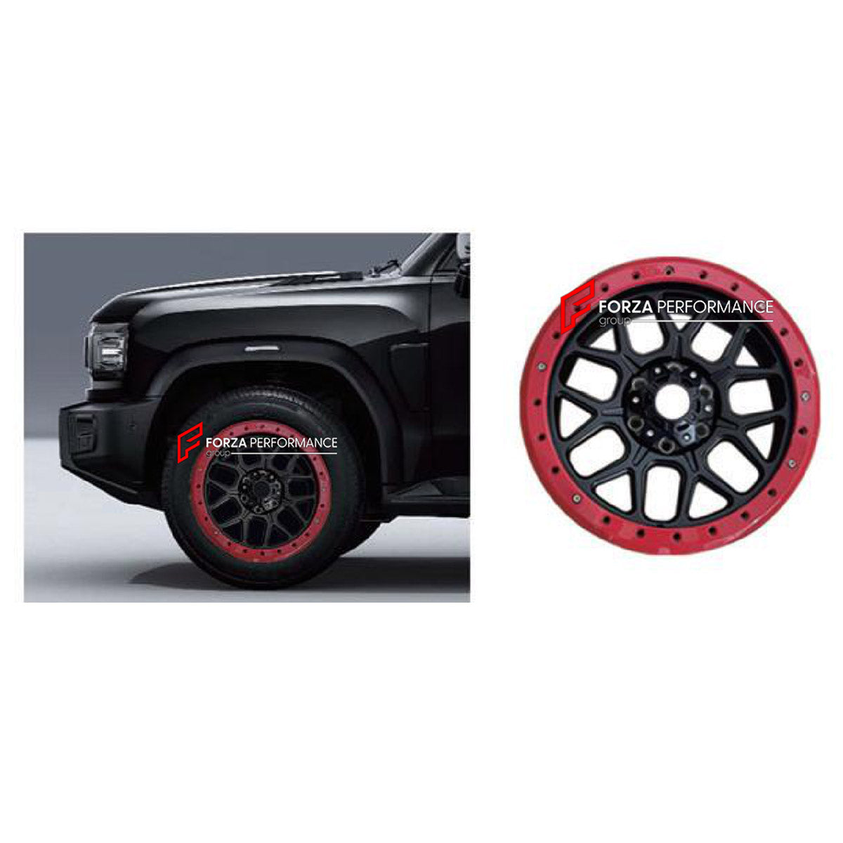20 INCH FORGED WHEELS RIMS for JETOUR T2 TRAVELLER 2024+

We manufacture premium quality forged wheels rims for Jetour T2 Traveller 2024+ in any design, size, color.

WHEEL SIZE:

Front: 20 x 9 ET 25
Rear: 20 x 9 ET 15
PCD: 5 x 108
CB: 60.1
Finish: Satin Black With Gloss Red Beadlock Ring
Material: 6061-T6 Forged Aluminum
THIS WHEEL DESIGN CAN BE CUSTOM-MADE FOR YOUR CAR IN ANY SIZE AND COLOR OPTIONS
Available in monoblock, 2-piece, 3-piece, duoblock, beadlock
3D wheel renderings are provided according to t