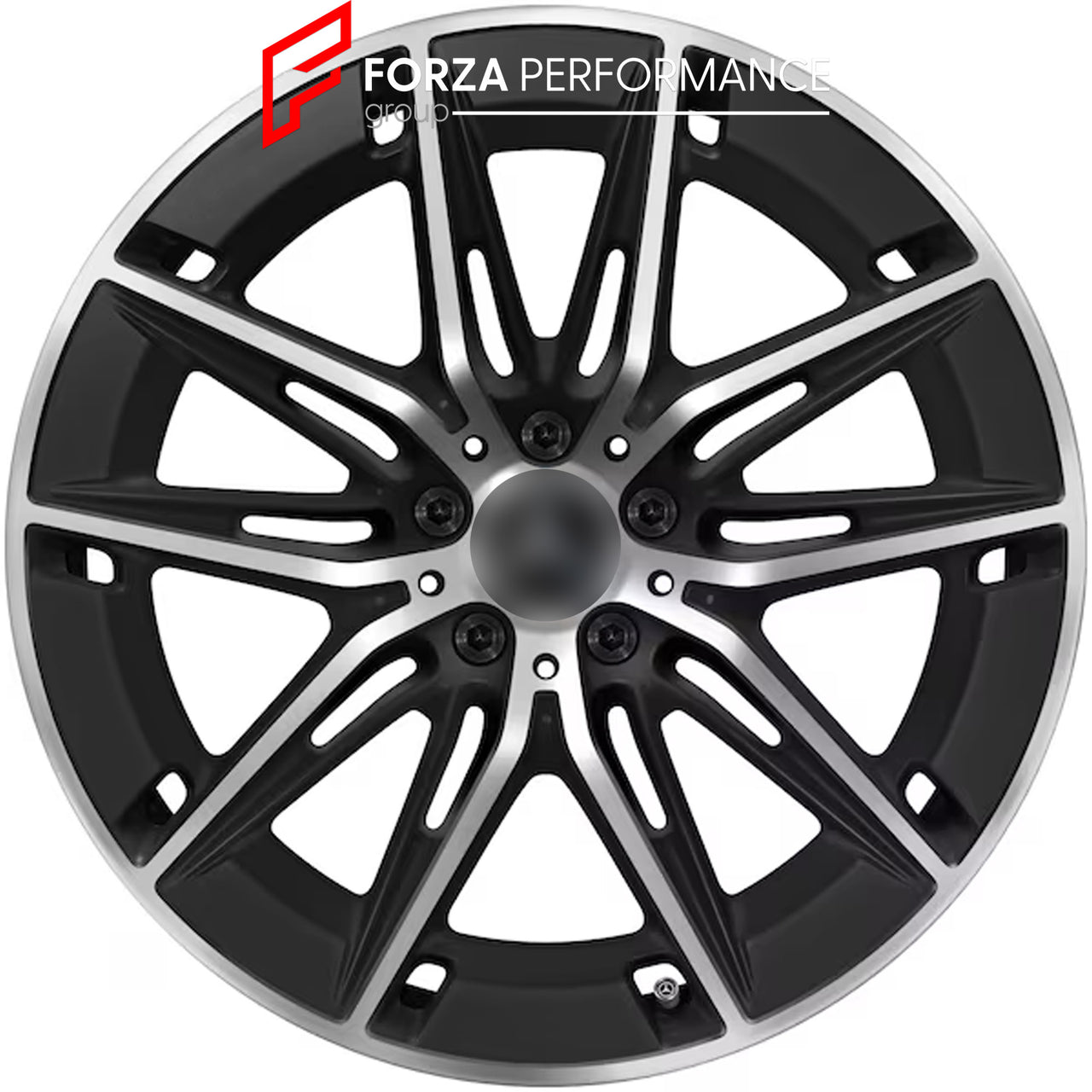 20 INCH FORGED WHEELS RIMS for MERCEDES-BENZ E53 AMG W214 S214 2025 custom fit OEM 5 double spokes black matte