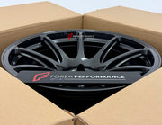 We manufactured premium quality forged wheels rims for our client's Nissan GT-R R35 2016 - 2023 with the following specifications:

WHEEL SIZE:

Front: 20 x 10 ET 40
Rear: 20 x 10.5 ET 25
PCD: 5 x 114.3
CB: 66.1
Finish: Gloss Black
Material: 6061-T6 Forged Aluminum
THIS WHEEL DESIGN CAN BE CUSTOM-MADE FOR YOUR CAR IN ANY SIZE AND COLOR OPTIONS
Available in monoblock, 2-piece, 3-piece, duoblock, beadlock
3D wheel renderings are provided according to the exact dimensions and specifications requested by the cl