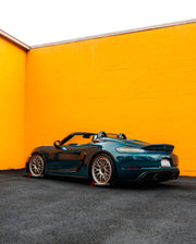 We manufacture premium quality forged wheels for PORSCHE SPYDER 718 RS 2023+&nbsp;in any design, size, color.

THIS WHEEL DESIGN CAN BE CUSTOM-MADE FOR YOUR CAR IN ANY SIZE AND COLOR OPTIONS
Available in monoblock, 2-piece, 3-piece, duoblock, beadlock
3D wheel renderings are provided according to the exact dimensions and specifications requested by the client, ensuring proper fitment for their car prior to production

OPTIONS:&nbsp;

Brushed, polished, chrome, dual-color, milled face&nbsp;&nbsp;
Floating sp