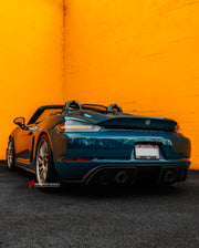 We manufacture premium quality forged wheels for PORSCHE SPYDER 718 RS 2023+&nbsp;in any design, size, color.

THIS WHEEL DESIGN CAN BE CUSTOM-MADE FOR YOUR CAR IN ANY SIZE AND COLOR OPTIONS
Available in monoblock, 2-piece, 3-piece, duoblock, beadlock
3D wheel renderings are provided according to the exact dimensions and specifications requested by the client, ensuring proper fitment for their car prior to production

OPTIONS:&nbsp;

Brushed, polished, chrome, dual-color, milled face&nbsp;&nbsp;
Floating sp