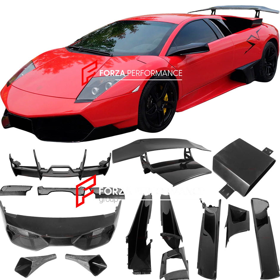 CARBON BODY KIT for LAMBORGHINI MURCIELAGO LP640 LP670 2001 - 2010

Set includes:

Front Bumper
Side Skirts
Door Sill
Intake&nbsp;Panel
Engine&nbsp;Trunk
Rear Wing
Rear Bumper
Muffler Tips

Material: Carbon

NOTE: Professional installation is required.

Why “Contact Us for Pricing”?

We don’t display fixed prices because our goal is to offer you the most competitive deal possible. Product costs often decrease over time, and by requesting a quote, you’ll receive our most up-to-date price on market.

SECURED 