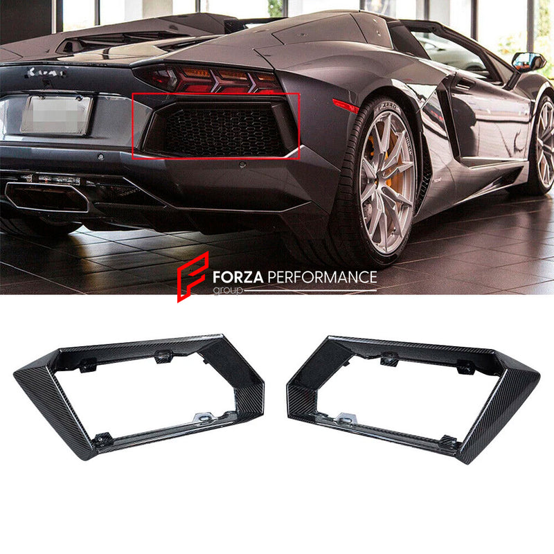 CARBON REAR AIR VENT INTAKE COVERS for LAMBORGHINI AVENTADOR LP700 2011 - 2016