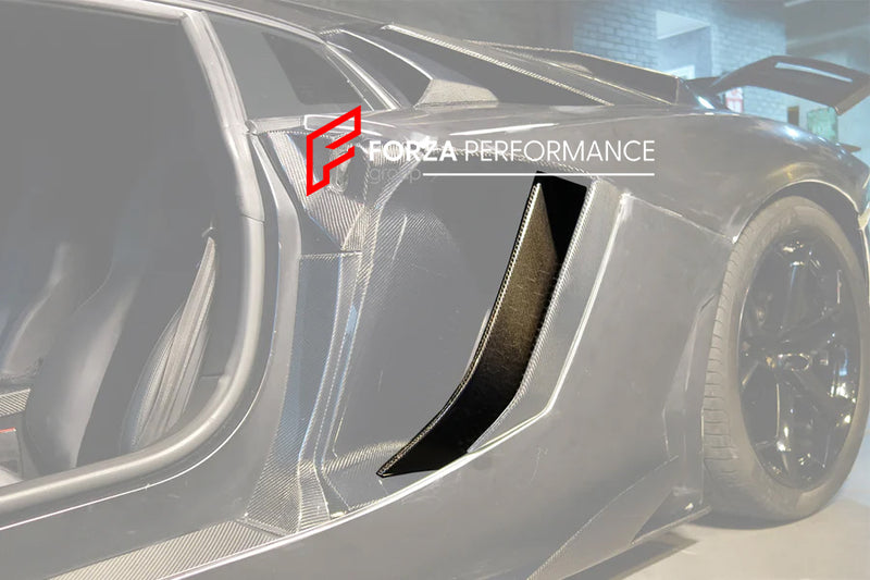 AUTHENTIC DARWINPRO CARBON QUARTER PANEL SIDE VENT TRIMS for LAMBORGHINI AVENTADOR LP700 LP720 LP750SV 2011 - 2017