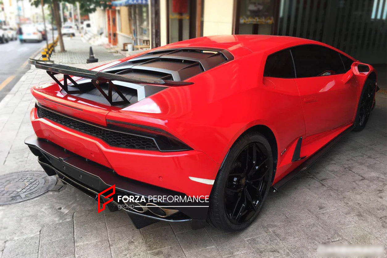 CARBON BODY KIT for LAMBORGHINI HURACAN LP610-4 2014 - 2016

Set includes:&nbsp;

Front Lip
Front Canards
Front Fender&nbsp;Vents
Side Vents
Side Skirts
Rear Diffuser
GT Wing Spoiler

Material: Carbon&nbsp;

Note: Professional installation is required.

Why “Contact Us for Pricing”?

We don’t display fixed prices because our goal is to offer you the most competitive deal possible. Product costs often decrease over time, and by requesting a quote, you’ll receive our most up-to-date price on market.

SECURED 