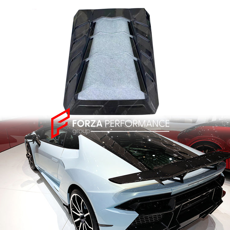 CARBON FIBER REAR ENGINE HOOD COVER for LAMBORGHINI HURACAN LP580-2 LP610-4 COUPE