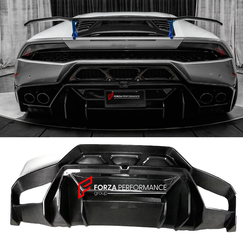 CARBON REAR BUMPER with REAR DIFUSER for LAMBORGHINI HURACAN LP610-4 LP580-2 2014 - 2019
