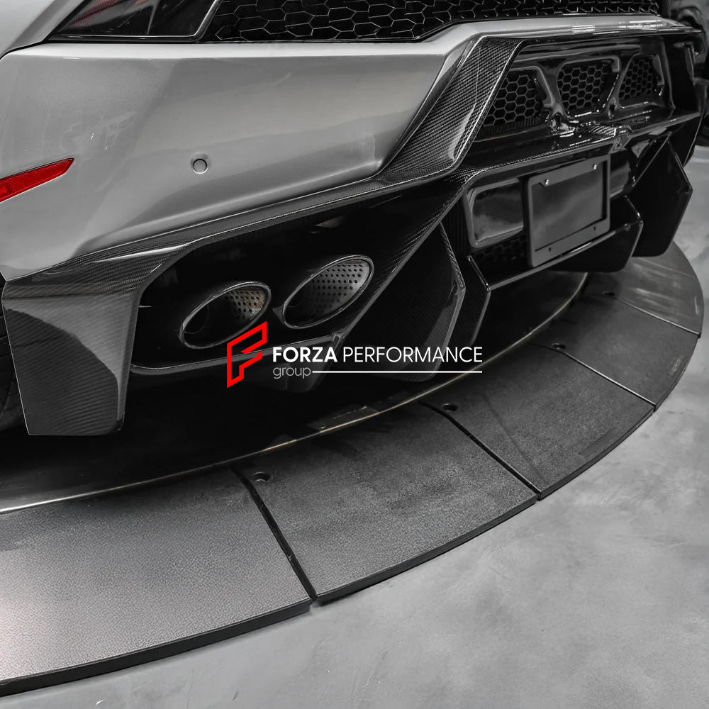 CARBON REAR BUMPER with REAR DIFUSER for LAMBORGHINI HURACAN LP610-4 LP580-2 2014 - 2019&nbsp;

Set includes:

Rear Bumper with Rear Diffuser

Material: Carbon

Note: Professional installation is required.

Why “Contact Us for Pricing”?

We don’t display fixed prices because our goal is to offer you the most competitive deal possible. Product costs often decrease over time, and by requesting a quote, you’ll receive our most up-to-date price on market.

SECURED PAYMENT METHODS&nbsp;
PayPal (+4.4% fee)
Visa /