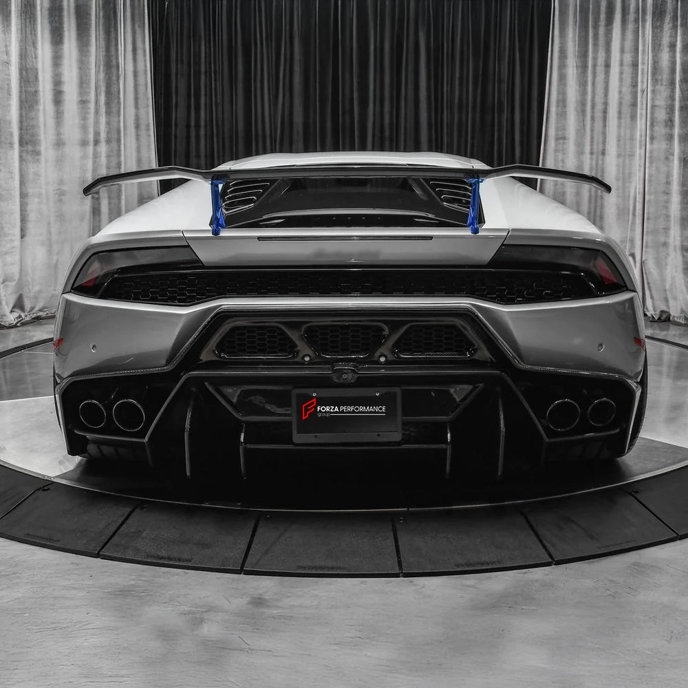 CARBON REAR BUMPER with REAR DIFUSER for LAMBORGHINI HURACAN LP610-4 LP580-2 2014 - 2019&nbsp;

Set includes:

Rear Bumper with Rear Diffuser

Material: Carbon

Note: Professional installation is required.

Why “Contact Us for Pricing”?

We don’t display fixed prices because our goal is to offer you the most competitive deal possible. Product costs often decrease over time, and by requesting a quote, you’ll receive our most up-to-date price on market.

SECURED PAYMENT METHODS&nbsp;
PayPal (+4.4% fee)
Visa /