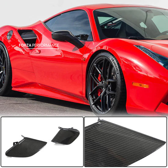 CARBON AIR VENTS COVER for FERRARI F488 GTB SPIDER 2015 - 2019&nbsp;

Set includes:

Side Air Vents Cover

Material: Carbon

Note: Professional installation is required

Why “Contact Us for Pricing”?

We don’t display fixed prices because our goal is to offer you the most competitive deal possible. Product costs often decrease over time, and by requesting a quote, you’ll receive our most up-to-date price on market.

SECURED PAYMENT METHODS&nbsp;
PayPal (+4.4% fee)
Visa / Mastercard / American Express (throu