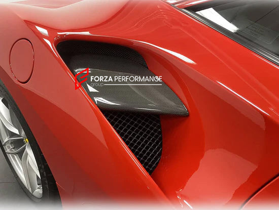 CARBON AIR VENTS COVER for FERRARI F488 GTB SPIDER 2015 - 2019&nbsp;

Set includes:

Side Air Vents Cover

Material: Carbon

Note: Professional installation is required

Why “Contact Us for Pricing”?

We don’t display fixed prices because our goal is to offer you the most competitive deal possible. Product costs often decrease over time, and by requesting a quote, you’ll receive our most up-to-date price on market.

SECURED PAYMENT METHODS&nbsp;
PayPal (+4.4% fee)
Visa / Mastercard / American Express (throu