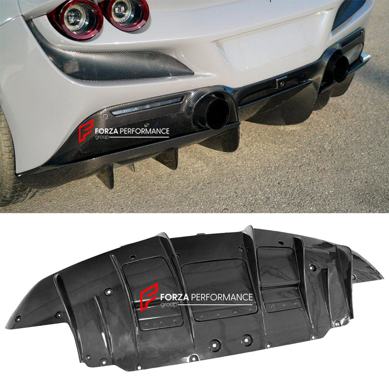 CARBON REAR DIFFUSER for FERRARI F8 TRIBUTO SPIDER 2019 - 2023