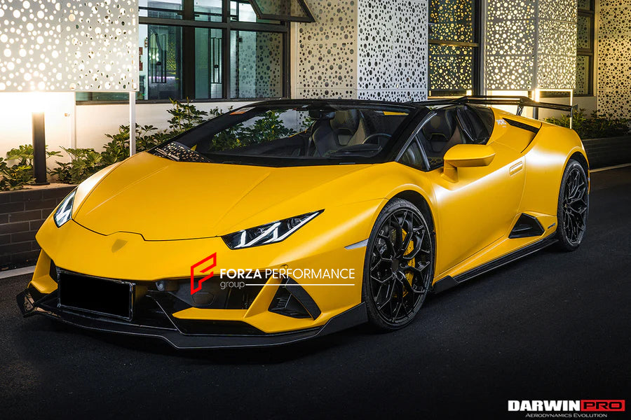 CARBON WIDE BODY KIT for LAMBORGHINI HURACAN EVO 2019 - 2023

Set includes:

Front Lip
Side Skirts
Rear Engine Hood
GT&nbsp;Wing Spoiler
Rear&nbsp;Diffuser

Material: Carbon

NOTE: Professional installation is required


Why “Contact Us for Pricing”?

We don’t display fixed prices because our goal is to offer you the most competitive deal possible. Product costs often decrease over time, and by requesting a quote, you’ll receive our most up-to-date price on market.

SECURED PAYMENT METHODS&nbsp;
PayPal (+4.