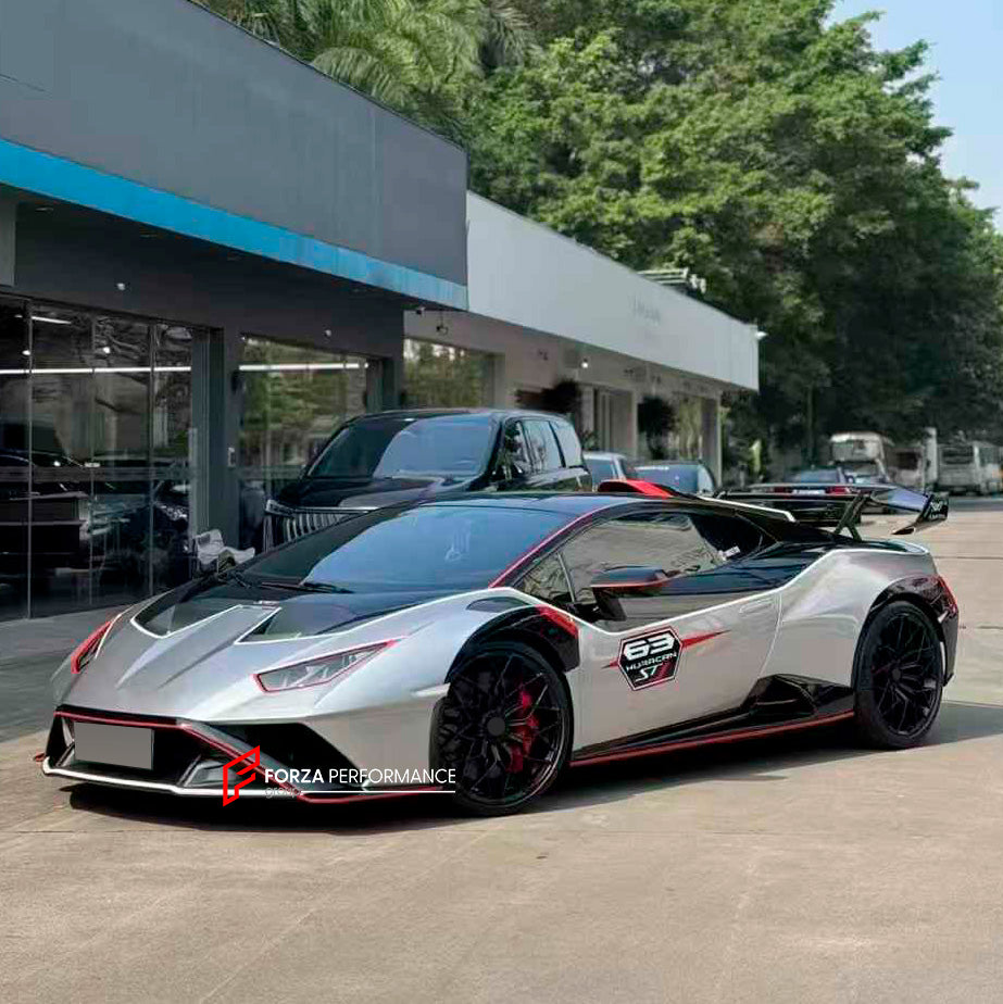 DRY CARBON DOWN FRONT LIP for LAMBORGHINI HURACAN STO 2021+

Set includes:
Front Lip

Material;Carbon Fiber

NOTE: Professional installation is required