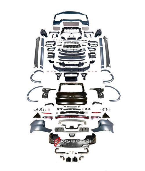 CONVERSION BODY KIT for PORSCHE CAYENNE 958.1 2011 - 2014 to CAYENNE TURBO GT 9YO.2 2024

Set includes:

Front Bumper Assembly
Front Grille

Headlights
Fender Flares
Side Skirts
Fender Flares
Trunk
Taillights
Rear Bumper Assembly
Rear Diffuser
Exhaust Tips

Material: Carbon + Plastic

NOTE: Option of Black/Red Taillights, Short/Long Exhaust Tips are availabe. Professional installation is required.

Why “Contact Us for Pricing”?

We don’t display fixed prices because our goal is to offer you the most competi