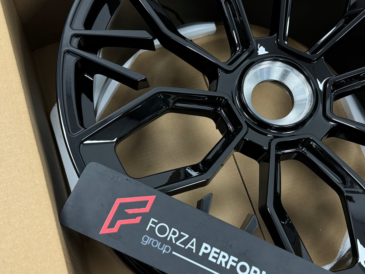 FORGED WHEELS RIMS FOR FERRARI 296 GT MODIFICATA 2026 Forza Performance custom fit buy Black Mesh Multi-Spoke style design wheels