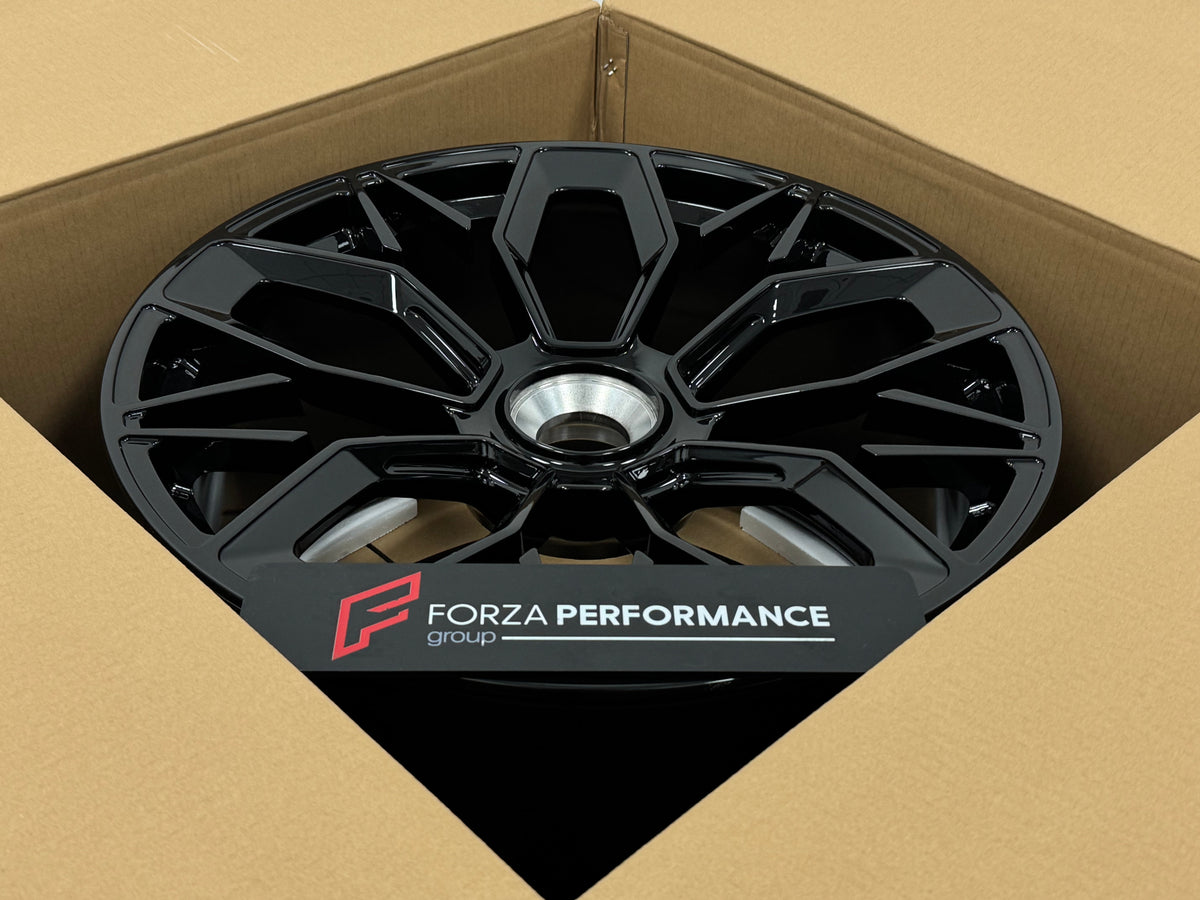 FORGED WHEELS RIMS FOR FERRARI 296 GT MODIFICATA 2026 Forza Performance custom fit buy Black Mesh Multi-Spoke style design wheels