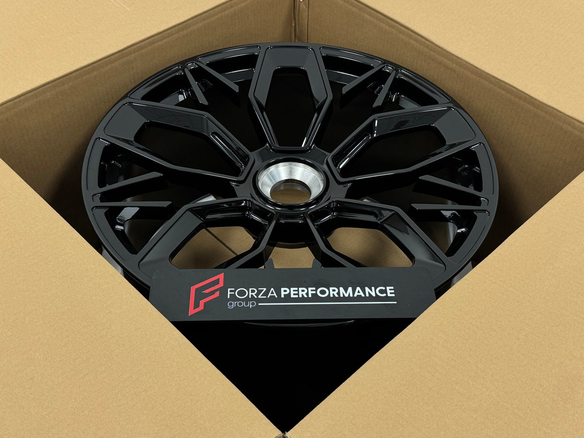 FORGED WHEELS RIMS FOR FERRARI 296 GT MODIFICATA 2026 Forza Performance custom fit buy Black Mesh Multi-Spoke style design wheels