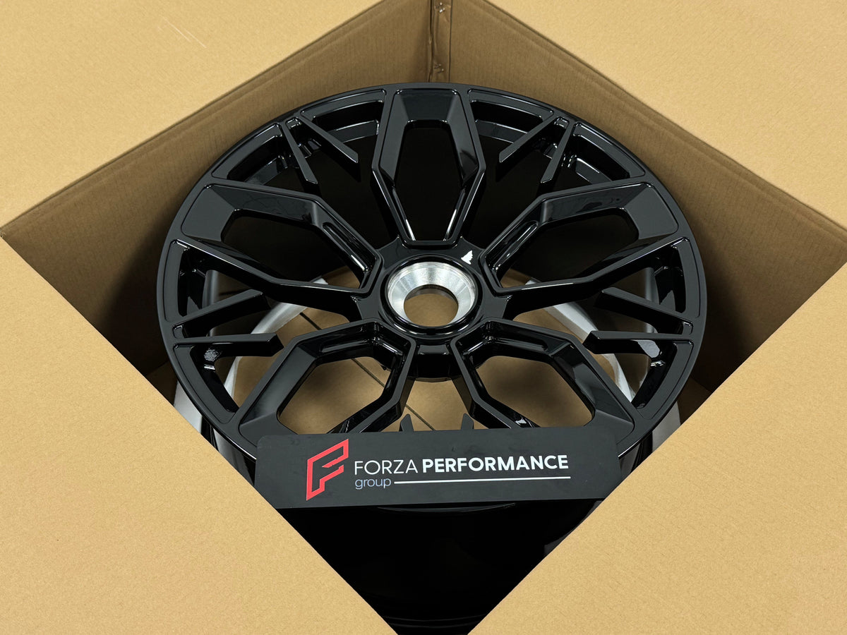 FORGED WHEELS RIMS FOR FERRARI 296 GT MODIFICATA 2026 Forza Performance custom fit buy Black Mesh Multi-Spoke style design wheels