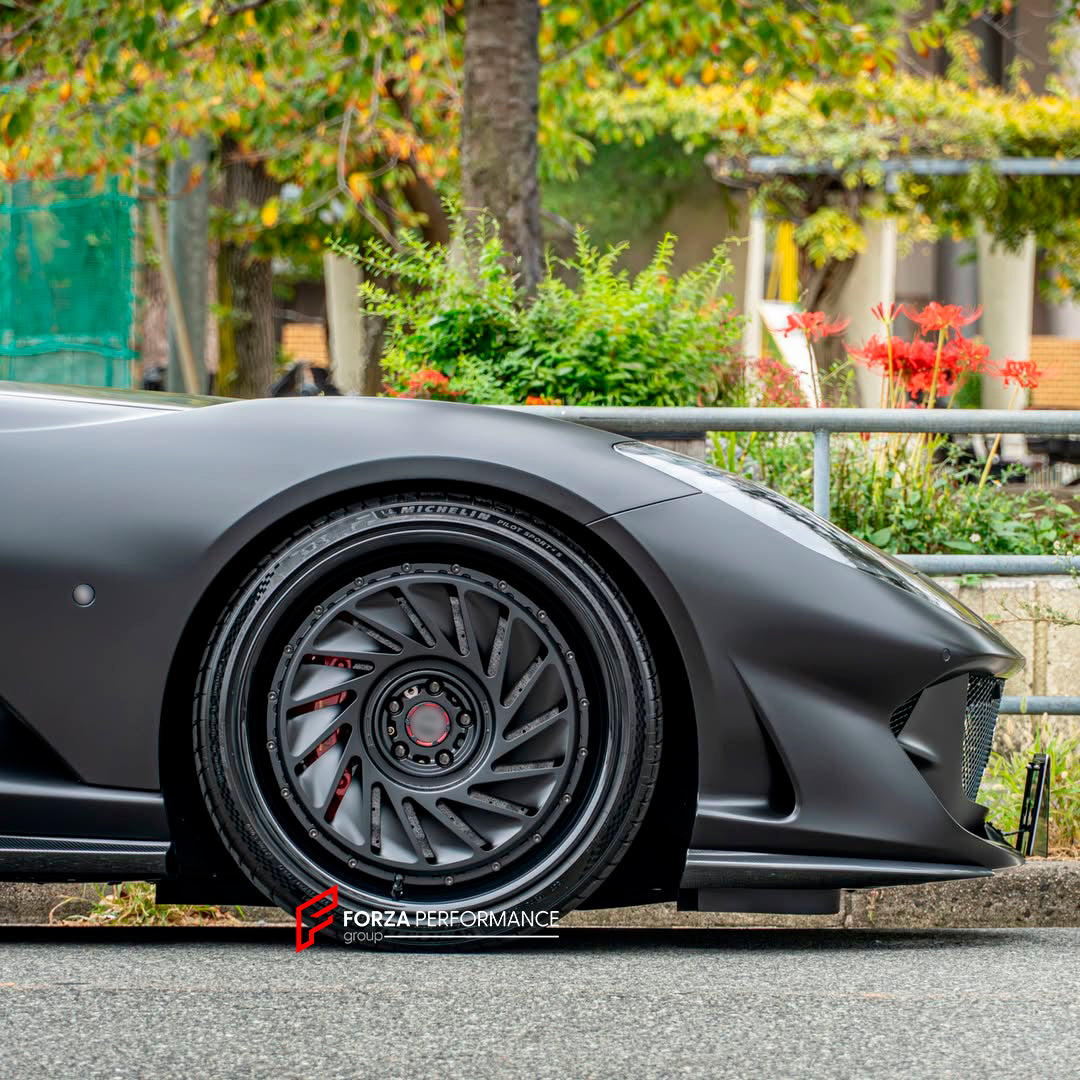 We manufacture premium quality forged wheels for FERRARI 812 GTS 2019+&nbsp;in any design, size, color.

THIS WHEEL DESIGN CAN BE CUSTOM-MADE FOR YOUR CAR IN ANY SIZE AND COLOR OPTIONS
Available in monoblock, 2-piece, 3-piece, duoblock, beadlock
3D wheel renderings are provided according to the exact dimensions and specifications requested by the client, ensuring proper fitment for their car prior to production

OPTIONS:&nbsp;

Brushed, polished, chrome, dual-color, milled face&nbsp;&nbsp;
Floating spinning